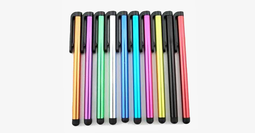 10 Piece Touchscreen Rainbow Stylus Pen Set - FREE SHIP DEALS