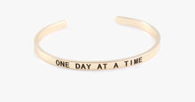 Load image into Gallery viewer, One Day At A Time Engraved Bangle
