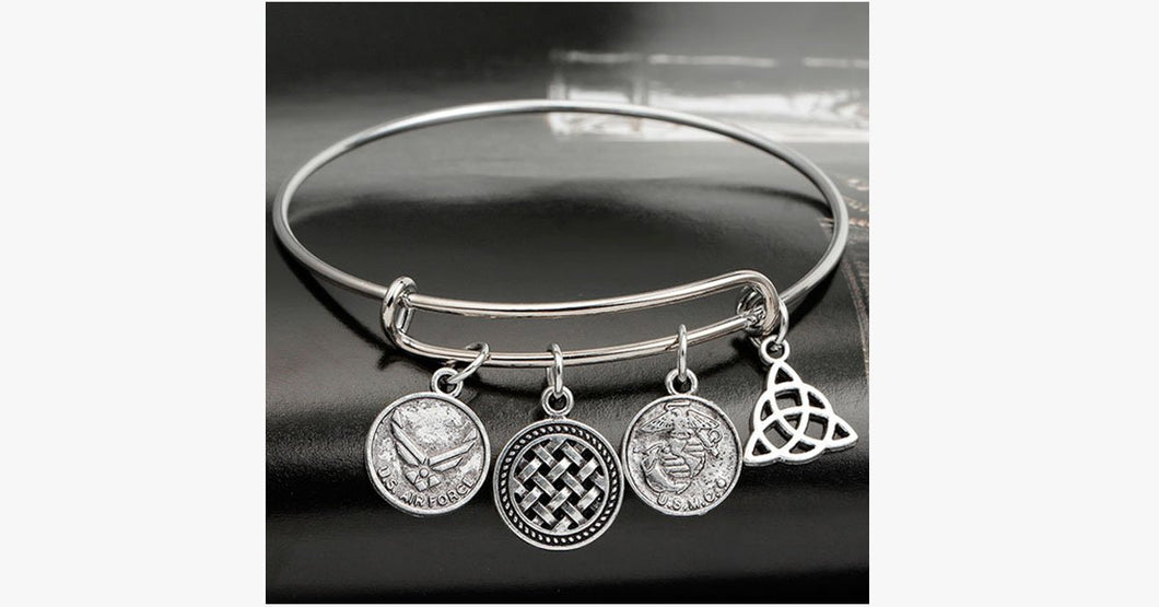 Air Force Enchanting Charm Bangle - FREE SHIP DEALS