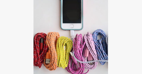 10ft ChargeSync Braided Cable for iPhone and iPad - FREE SHIP DEALS