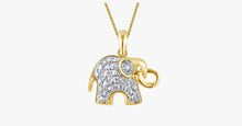 Load image into Gallery viewer, Diamond Accent Elephant Pendant