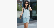 Load image into Gallery viewer, Mini Chiffon Sleeveless Tunic Dress