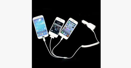 3 In 1 Car Charger Coil Cable Adapter - FREE SHIP DEALS