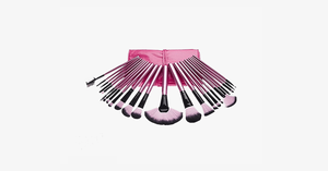 24 Piece Professional Makeup Brush Set with Case - Hot Pink - FREE SHIP DEALS
