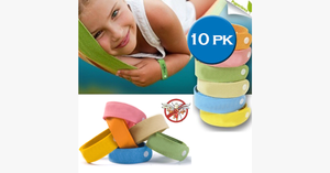 10 Pack Mosquito Bands - Assorted Colors - FREE SHIP DEALS