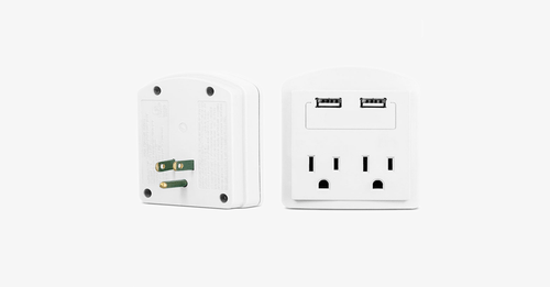 2-Outlet USB Wall Adapter - FREE SHIP DEALS