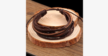 Load image into Gallery viewer, Rustic Leather Wrap Bracelet
