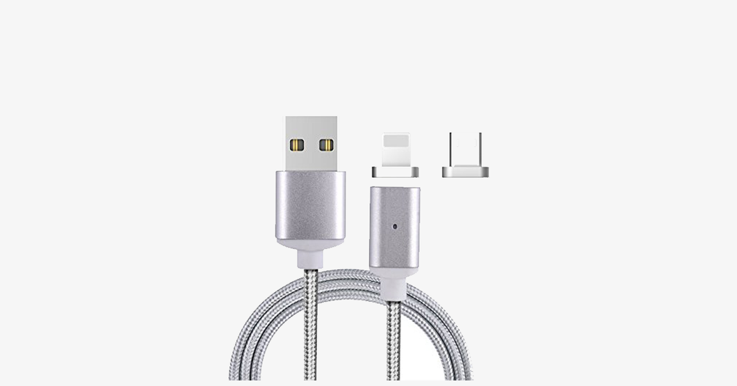 2.4A High Speed Charging Magnetic Cable for iPhone & Android Devices