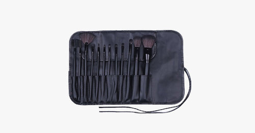 12 Piece Professional Black Brush Set - FREE SHIP DEALS