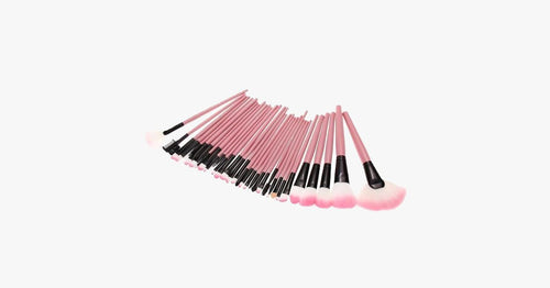 32 Piece Professional Pink Makeup Brush Set - FREE SHIP DEALS