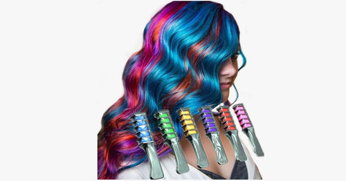 6pc Shimmer Hair Chalk Comb - FREE SHIP DEALS