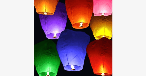 10 or 20 Pack Chinese Sky Fly Fire Lanterns - FREE SHIP DEALS