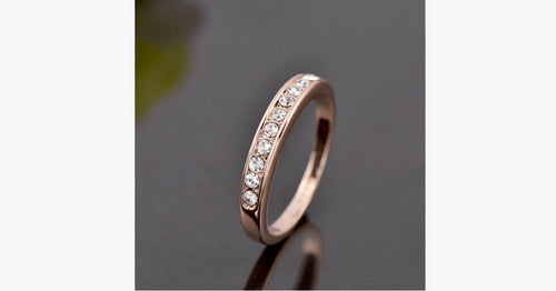 18k Rose Gold Plated Eternity Ring - FREE SHIP DEALS
