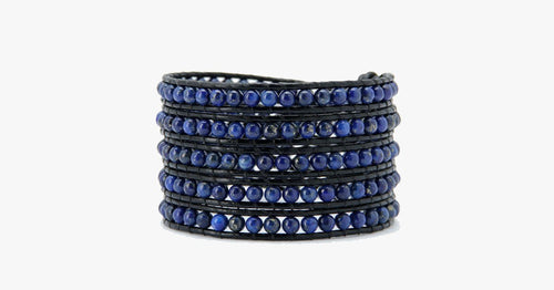 4MM Lapis Natural Stone Wrap Bracelet - FREE SHIP DEALS