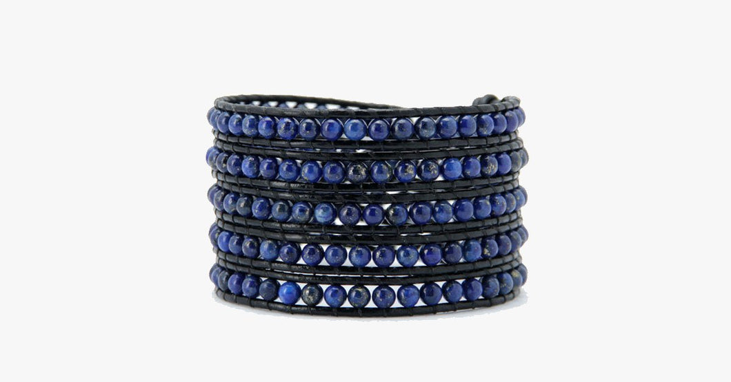 4MM Lapis Natural Stone Wrap Bracelet - FREE SHIP DEALS