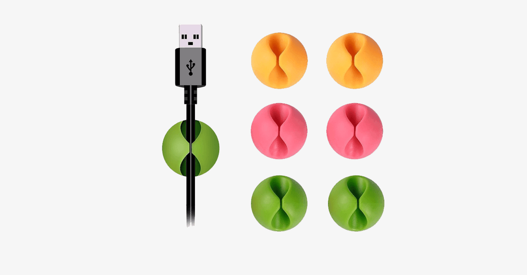 3 Pack Cable Clip Management System - Assorted Colors - FREE SHIP DEALS