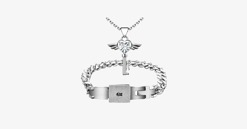 Angel Love Pendant & Men Bracelet Set - FREE SHIP DEALS