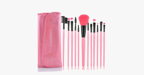 12 Piece Pink Glory Brush Set - FREE SHIP DEALS