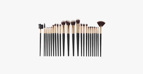 24 Piece Pro Black Brush Set - FREE SHIP DEALS