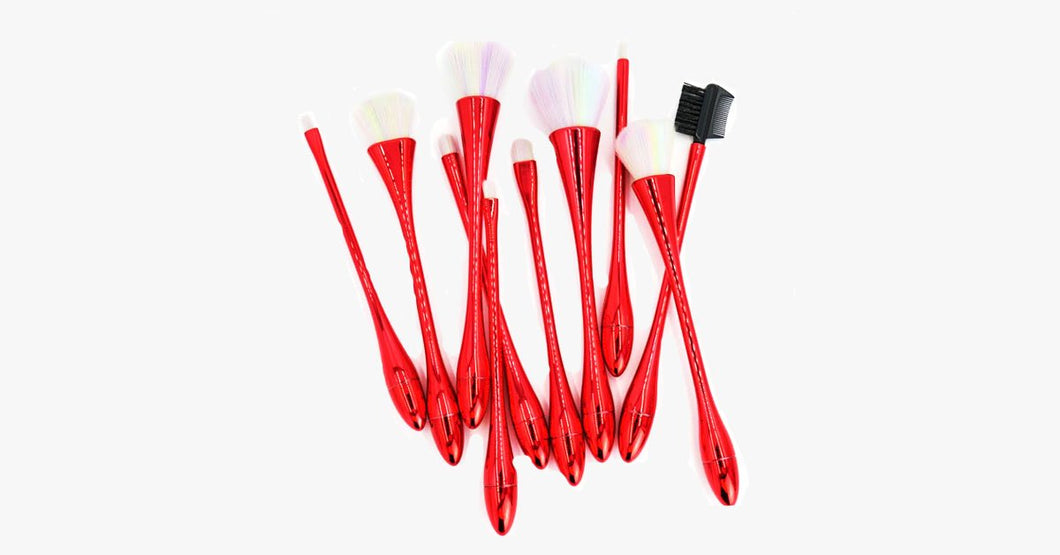 10 Piece Hour Glass Brush Set - FREE SHIP DEALS