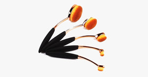 5 Piece Rose Gold Oval Brush Set - FREE SHIP DEALS