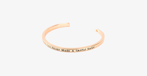 A Smooth Sea Never Made A Skillful Sailor Cuff Bangle - FREE SHIP DEALS