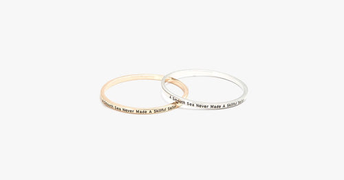 A Smooth Sea Never Made A Skilled Sailor Bangle - FREE SHIP DEALS